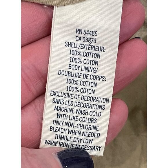 American Eagle‎ Outfitters Tan Cotton Collared Button Front Pea Coat Size S - Picture 10 of 11